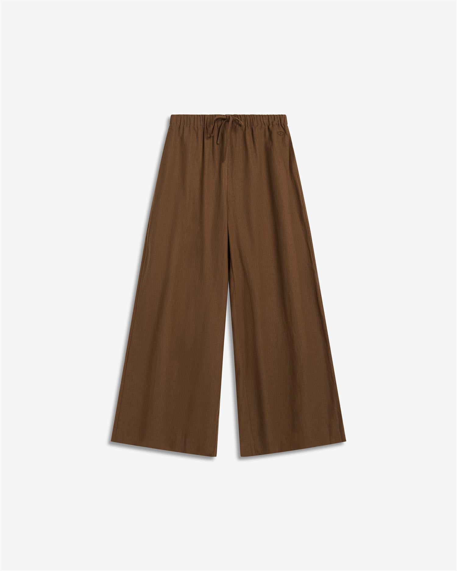 Bukser | Tide Linen Pants Chestnut Brown